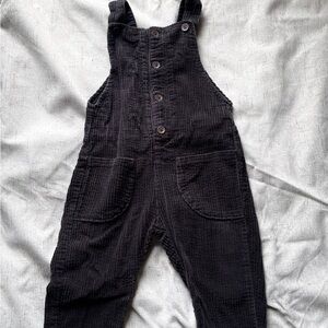 zara Kids Black Corduroy Overalls